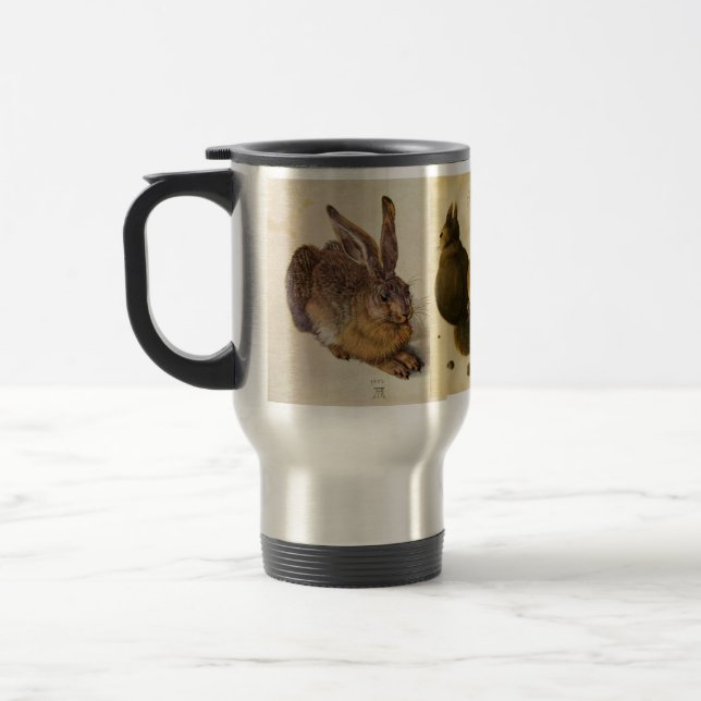 The Rabbit ( Young Hare ) ,Squirrels and Owl Travel Mug (Left)