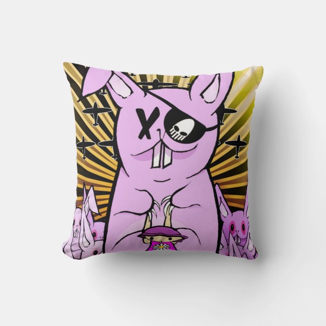 The Rabbits 2012 Throw Pillow (Front)