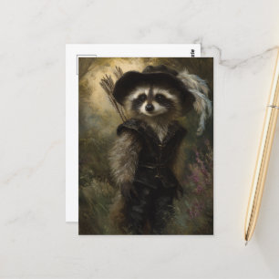 The Raccoon Archery Specialist Dressed in Black Postcard