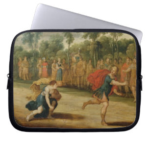 The Race of Atalanta and Hippomenes (oil on panel) Laptop Sleeve