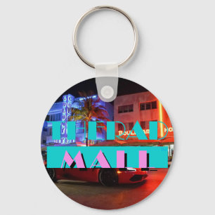 The Rad Mall "MIAMI: Nights" Button-style Keychain