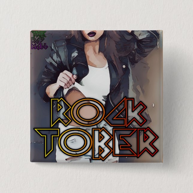 The Rad Mall | ROCKTOBER | Square Button (Front)