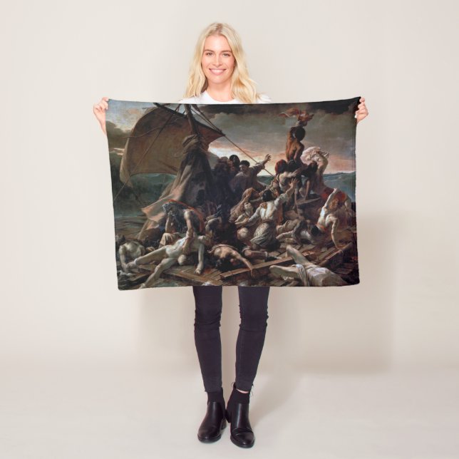The Raft of the Medusa, Theodore Gericault Fleece Blanket (In Situ)