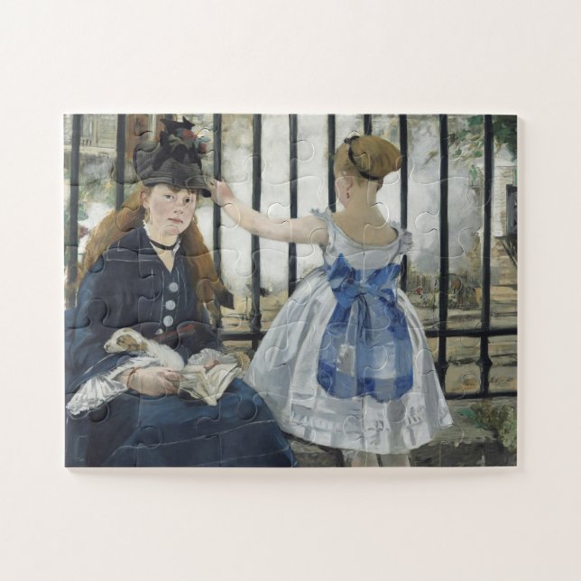 The Railroad - Manet Impressionist Painting Art Jigsaw Puzzle (Horizontal)