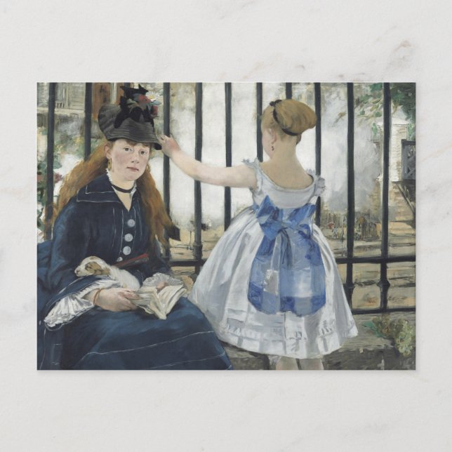 The Railroad - Manet Impressionist Painting Postcard (Front)