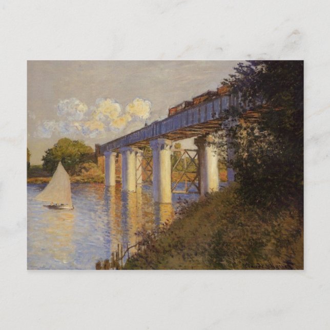The Railway Bridge at Argenteuil Postcard (Front)