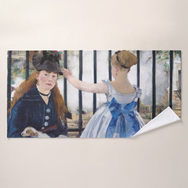 The Railway, Edouard Manet Bath Towel (Bath Towel)