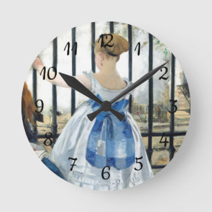 The Railway Edouard Manet Round Clock