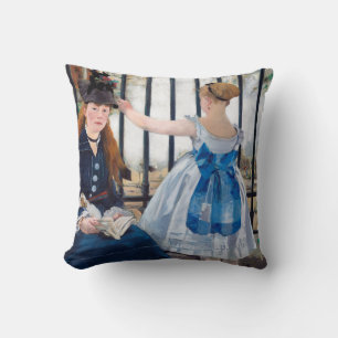 The Railway, Edouard Manet Throw Pillow
