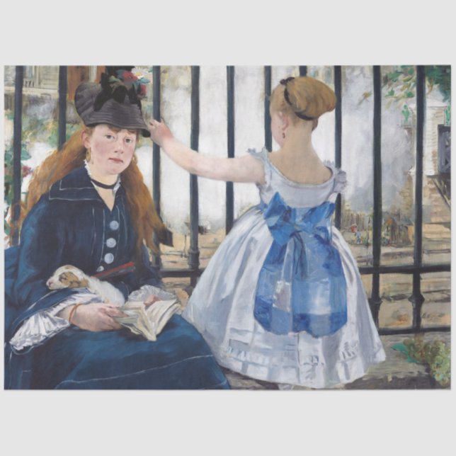 The Railway, Edouard Manet Tissue Paper (Front)