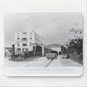 The railway station of the train Berlin-Potsdam Mouse Pad