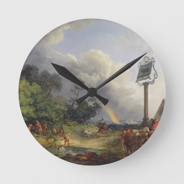 The Rainbow, 1784 (oil on canvas) Round Clock (Front)