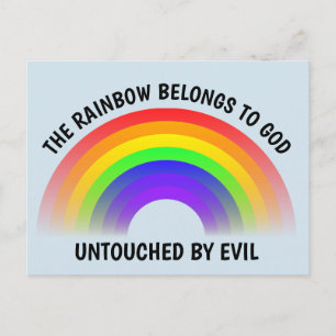 THE RAINBOW BELONGS TO GOD, UNTOUCHED BY EVIL POSTCARD