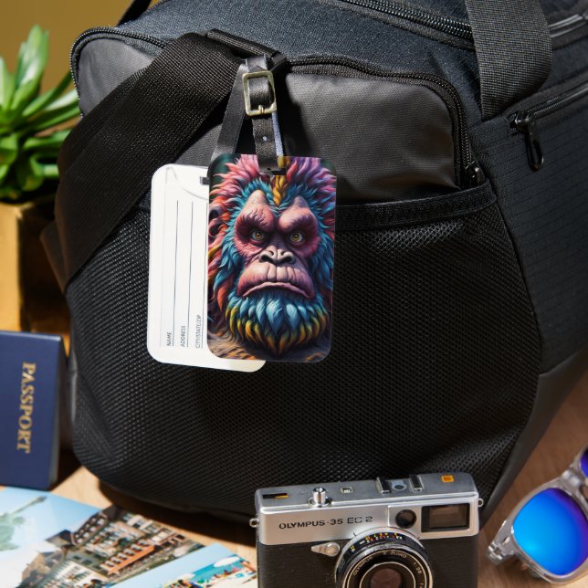 The Rainbow Bigfoot Luggage Tag (Front & Back)