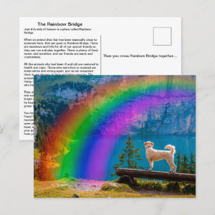 The Rainbow Bridge Poem, In Memory of a Pet... Tha Postcard