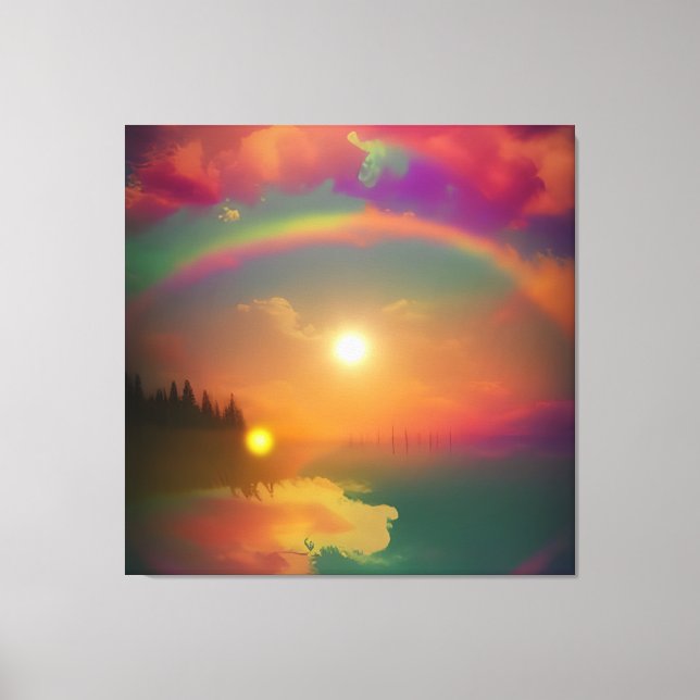 The rainbow  canvas print (Front)
