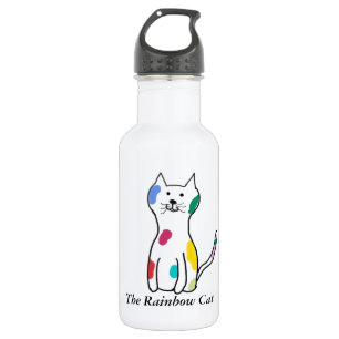 The Rainbow Cat Customizable 532 Ml Water Bottle