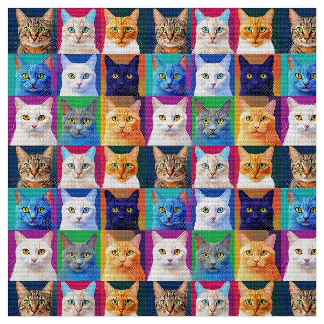 the rainbow cats fabric (Swatch)