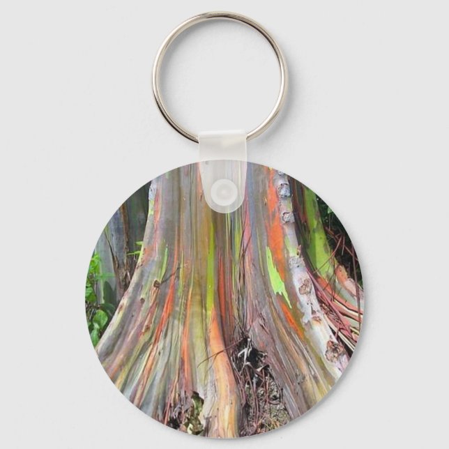 The Rainbow Eucalyptus Tree Products Keychain (Front)