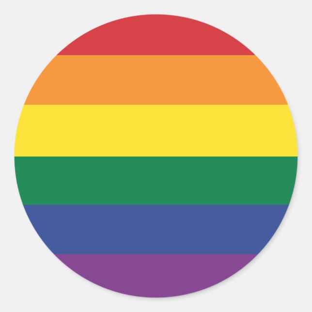 The Rainbow Flag Classic Round Sticker (Front)