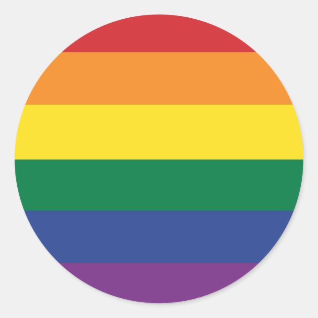 The Rainbow Flag Classic Round Sticker (Front)