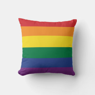 The Rainbow Flag Throw Pillow