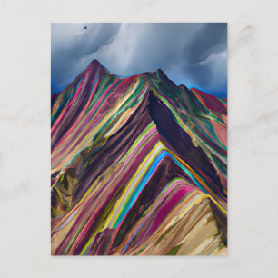 The Rainbow Mountains, also known as Montañas de S Postcard