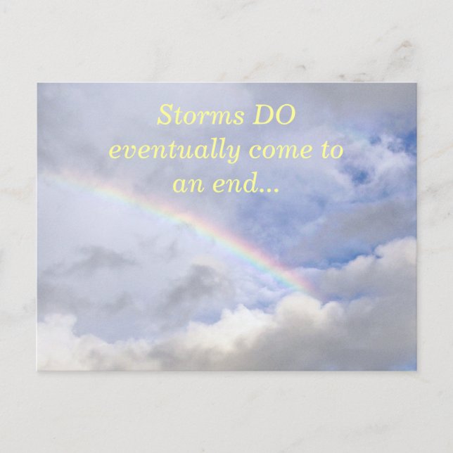 THE RAINBOW PROMISE/STORMS DO END (PHOTO) POSTCARD (Front)