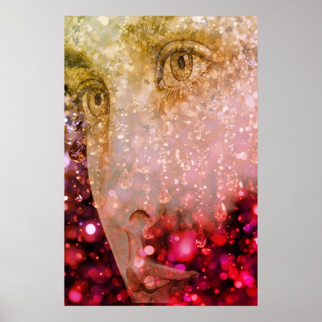 The Raining Woman on a Wall Poster (Devant)