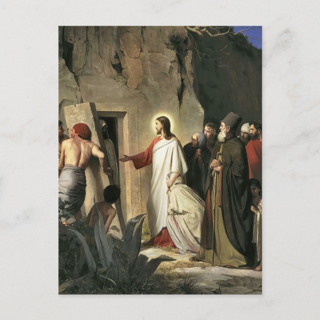 The Raising of Lazarus by Carl Bloch Postcard (Front)