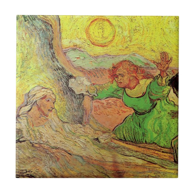 The Raising of Lazarus by Vincent van Gogh Tile (Front)