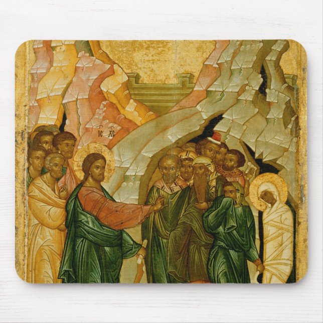 The Raising of Lazarus, Russian icon Mouse Pad (Front)