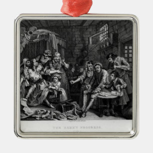 The Rake in Prison, plate VII Metal Ornament