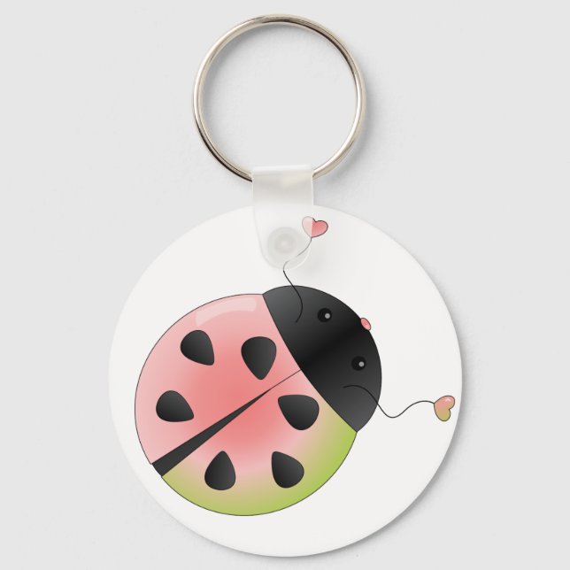 The Rare Watermelon Ladybug Keychain (Front)
