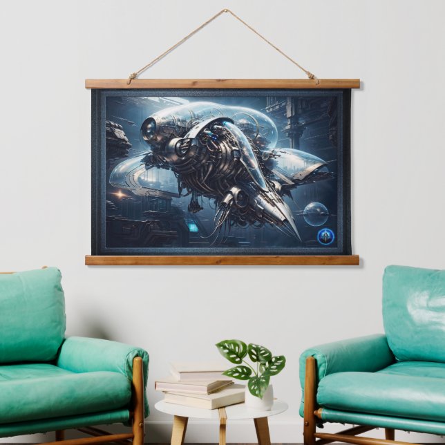 The Raspian Dynamorph Drone AI Art by Xzendor7 Hanging Tapestry (Living Room)