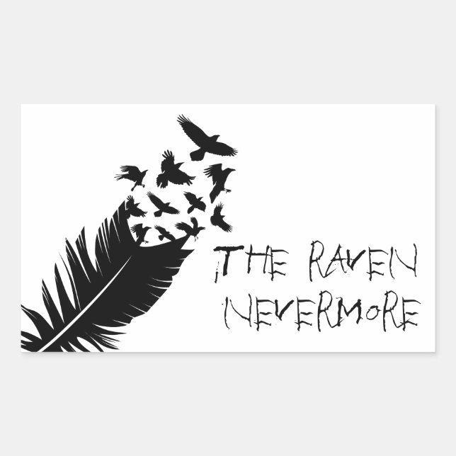 The Raven, Black and White Sticker (Front)