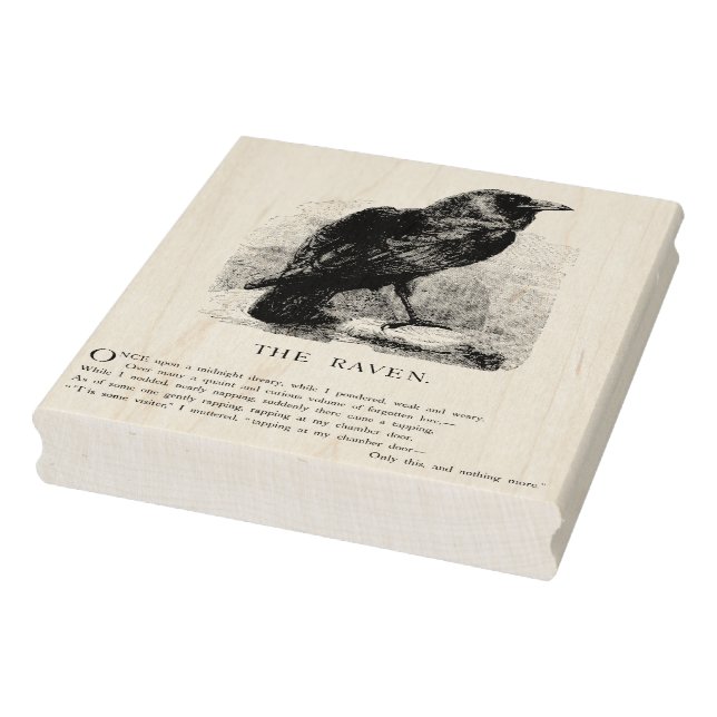 The Raven by Edgar Allen Poe Rubber Stamp (Stamp)