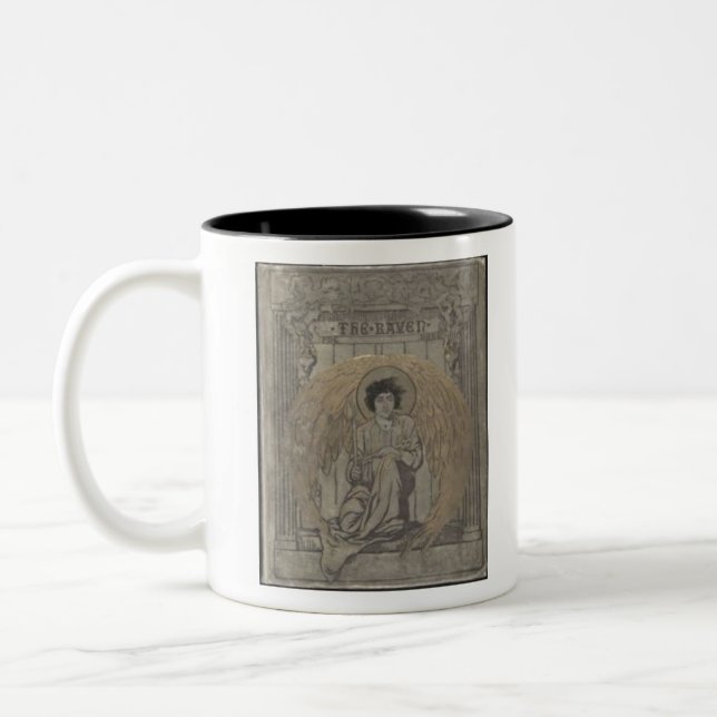The Raven Edgar Allen Poe Two-Tone Coffee Mug (Left)