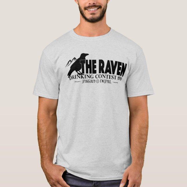 The Raven Indiana Jones inspired Mens light Tshirt (Front)