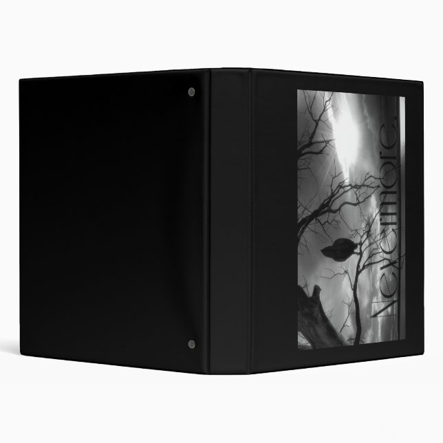 The Raven - Nevermore Sunbeams Tree B&W Binder (Background)