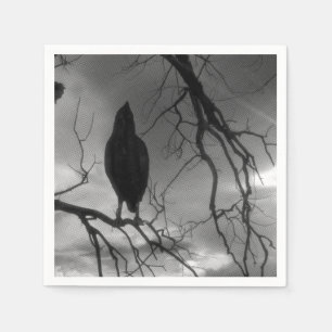 The Raven - Nevermore Sunbeams Tree Napkin