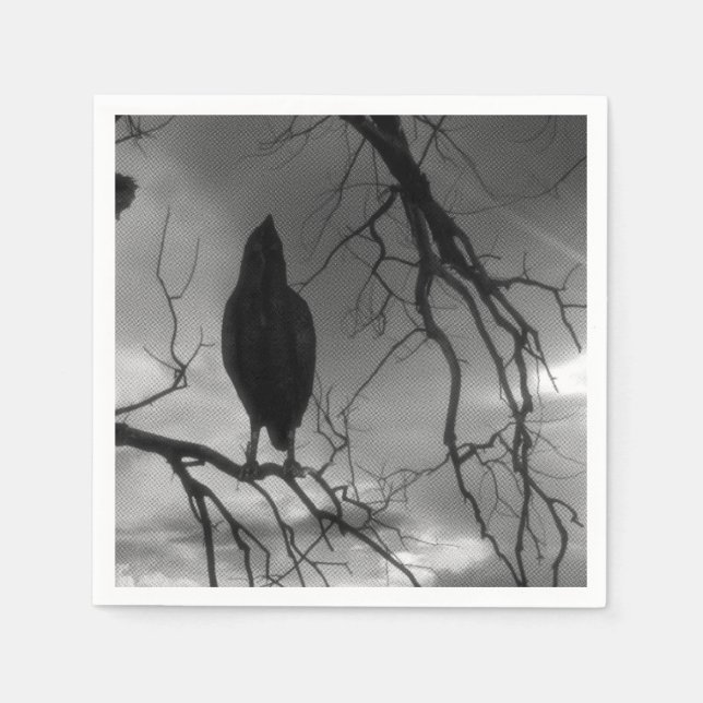 The Raven - Nevermore Sunbeams Tree Napkin (Front)