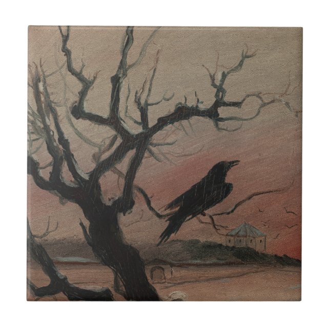 The Raven of Karlstejn, 1882 Tile (Front)