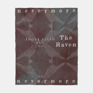 The Raven Poem Fleece Blanket
