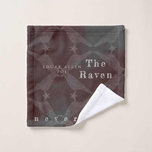 The Raven Poem Wash Cloth (Wash Cloth)