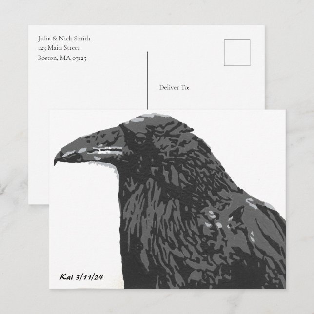 The Raven Postcard (Front/Back)