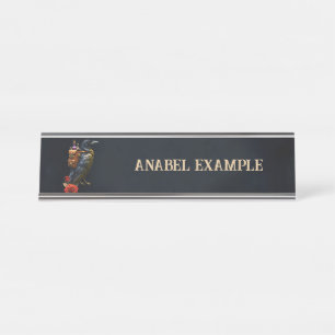 The Raven’s Clockwork Delivery Desk Name Plate