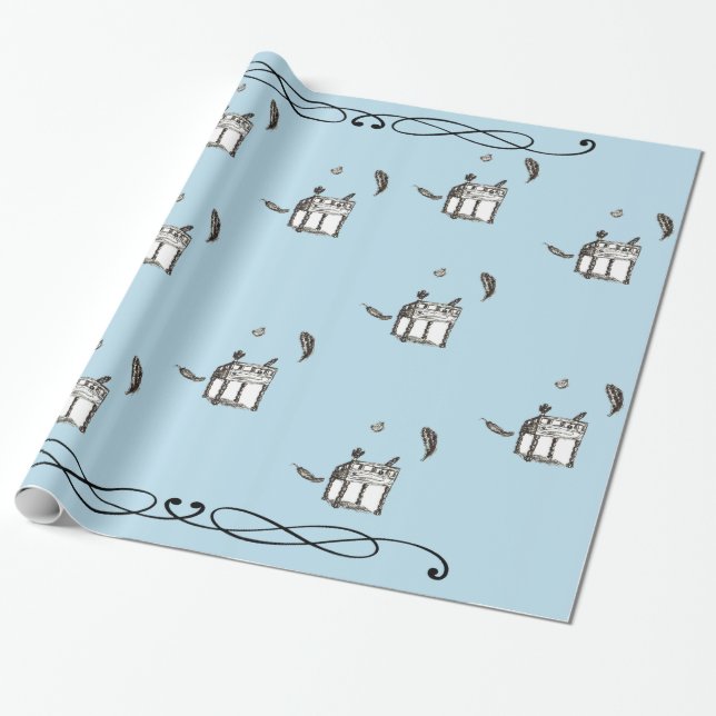 The Raven & The Writing Desk - Wrapping Paper (Unrolled)