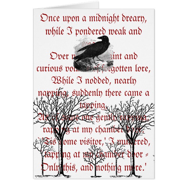 The Raven Vintage Card (Front)