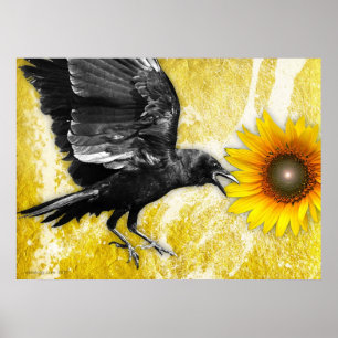the ravens sunflower poster